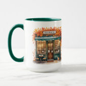 Autumn Reads Café MUG — Fall Bookstore  マグカップ (左)