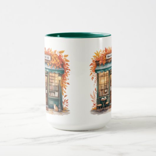 Autumn Reads Café MUG — Fall Bookstore マグカップ (中央)