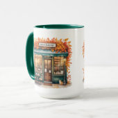 Autumn Reads Café MUG — Fall Bookstore  マグカップ (正面左)