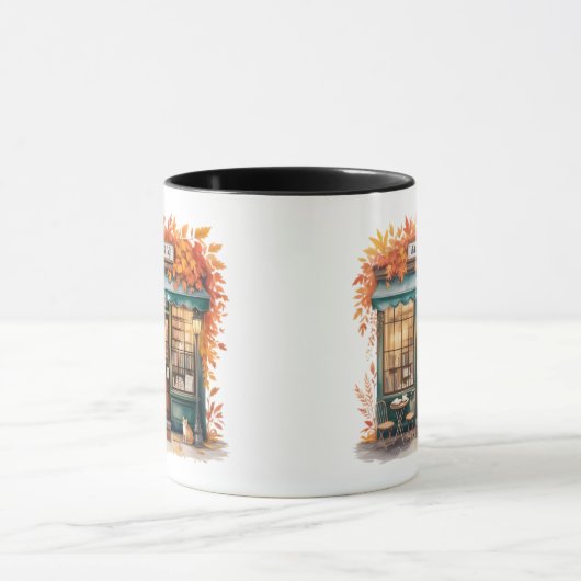 Autumn Reads Café Mug — Fall Bookstore マグカップ (中央)