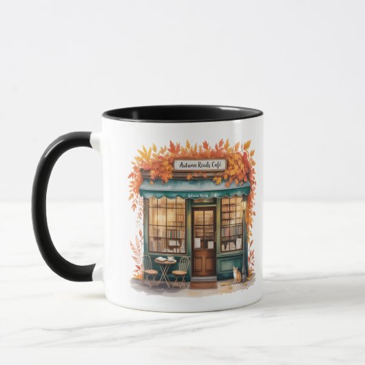 Autumn Reads Café Mug — Fall Bookstore  マグカップ (左)