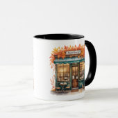Autumn Reads Café Mug — Fall Bookstore  マグカップ (正面右)