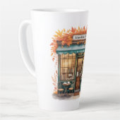 Autumn Reads Café Tasses — Fall Bookstore カフェラテマグ (左アングル)