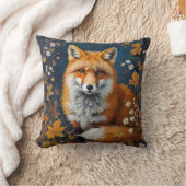 Autumn Red Fox – Orange Fox Illustration クッション (ブランケット)