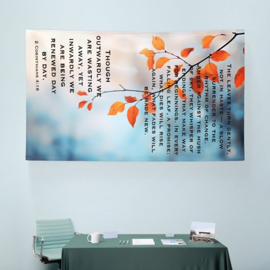 Autumn Renewal Christian Scripture Art 横断幕 (トレードショー)