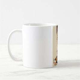 "Autumn Reverie" Japanese Cat in Kimono Art コーヒーマグカップ