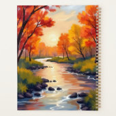 Autumn River | 秋の紅葉の自然ウォーターカラー プランナー手帳 (裏面)