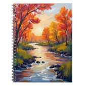 Autumn River | Fall Foliage Nature Watercolor ノートブック (正面)