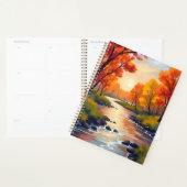 Autumn River | Fall Foliage Nature Watercolor プランナー手帳 (ディスプレー)
