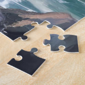 Autumn River Sunlight Fall Landscape Watercolor ジグソーパズル (側面)