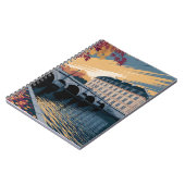 Autumn Riverside European City Illustration Art ノートブック (左側)