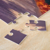 Autumn Road | Watercolor Fall Foliage Leaves ジグソーパズル (側面)