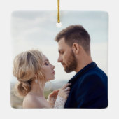 Autumn Romance Elegant Burgundy Wedding Photo      セラミックオーナメント (裏面)