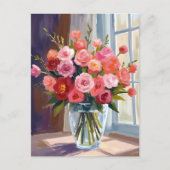 Autumn Rose Bouquet Floral Fall ポストカード (正面)