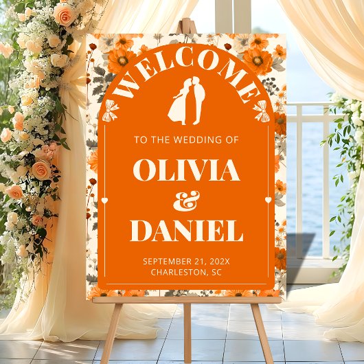  Autumn Rust Entry Sign with Leaves アクリルサイン