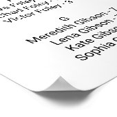 Autumn Rustic Burgundy Alphabetical Seating Chart ポスター (角)