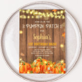 Autumn Rustic Pumpkin Patch Birthday 招待状