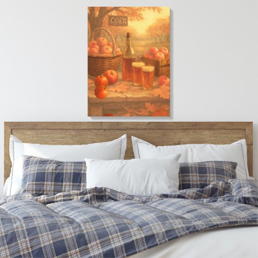Autumn’s Pour - Rustic Cider Tasting キャンバスプリント (インサイチュ (寝室))