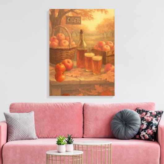Autumn’s Pour - Rustic Cider Tasting キャンバスプリント (インサイチュ (リビング))