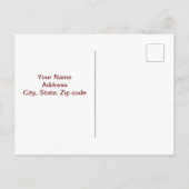 Autumn Save the Date Card - 素朴フローラ結婚 案内ポストカード (裏面)