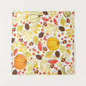 Autumn seamless background with pumpkins, acorns, タペストリー (正面(横))