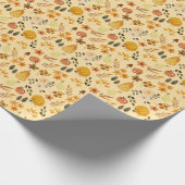 Autumn Seamless Pattern Pumpkin & Fall Leaves ラッピングペーパー (角)