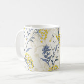 Autumn seamless pattern vintage with yellow berrie コーヒーマグカップ (正面左)