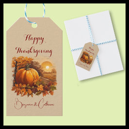 Autumn Season Pumpkin Theme Gift Tag ギフトタグ