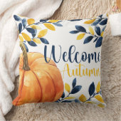 Autumn Serenity Reversible Pumpkin & Dots クッション (ブランケット)