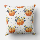 Autumn Serenity Reversible Pumpkin & Dots クッション (裏面)
