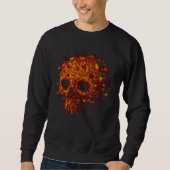 Autumn Skull Shape Fall Leaves Graphics Halloween スウェットシャツ (正面)