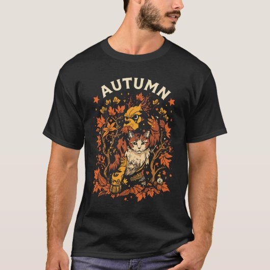 Autumn Spirit Cat Tシャツ (正面)