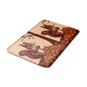 🐿️ Autumn Squirrel Bath Mat - Bathroom Floor Deco バスマット (アングル)