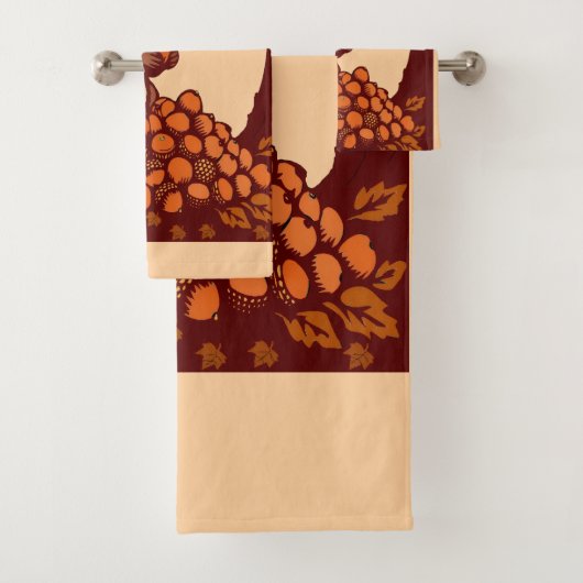 🐿️ Autumn Squirrel Bath Towel Set バスタオルセット (インサイチュ)