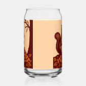 🐿️ Autumn Squirrel Can Shaped Glass ガラス缶 (左)
