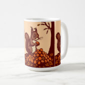 🐿️ Autumn Squirrel Classic Coffee Mug コーヒーマグカップ (正面右)