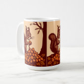 🐿️ Autumn Squirrel Classic Coffee Mug コーヒーマグカップ (正面左)