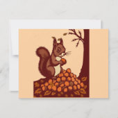 🐿️ Autumn Squirrel Invitation Card 招待状 (正面)