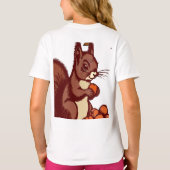 Autumn Squirrel Kids' Classic T-Shirt Front/Back Tシャツ (裏面)