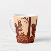 🐿️ Autumn Squirrel Latte Mug  カフェラテマグ (左アングル)