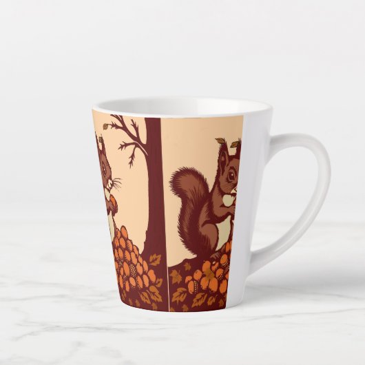 🐿️ Autumn Squirrel Latte Mug  カフェラテマグ (右)