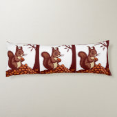 🐿️ Autumn Squirrel Long Pillow - Cozy Body ボディピロー (裏面)