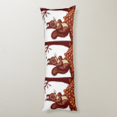 🐿️ Autumn Squirrel Long Pillow - Cozy Body ボディピロー (裏面 (縦))