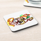 Autumn squirrel love  コースター (左側)