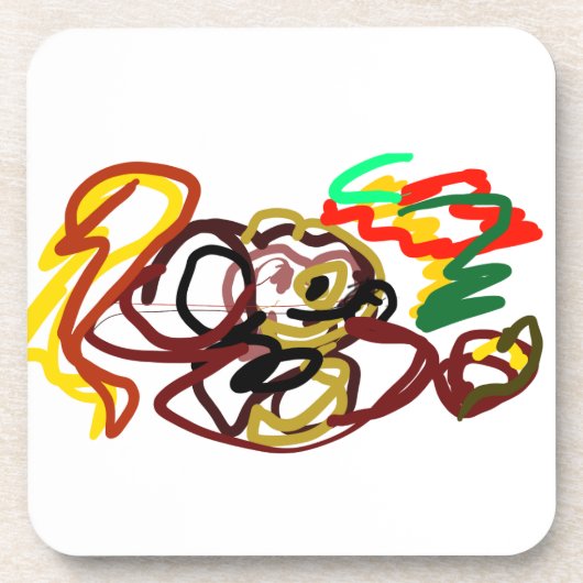 Autumn squirrel love  コースター (正面)