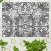 Autumn Squirrel Mandala Hand-Drawn キッチンタオル (折り畳み)