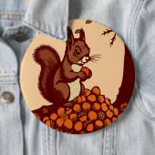 🐿️ Autumn Squirrel Pin Button / Badge - Clothing  缶バッジ (インサイチュ)