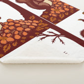 🐿️ Autumn Squirrel Sherpa Blanket - Fall Forest  シェルパブランケット (3/4)