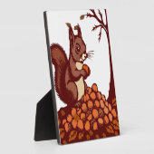 🐿️ Autumn Squirrel Table Plaque - Cozy Desk  フォトプラーク (側面)