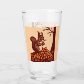 🐿️ Autumn Squirrel Tall Drinking Glass - Grand タンブラーグラス (裏面)